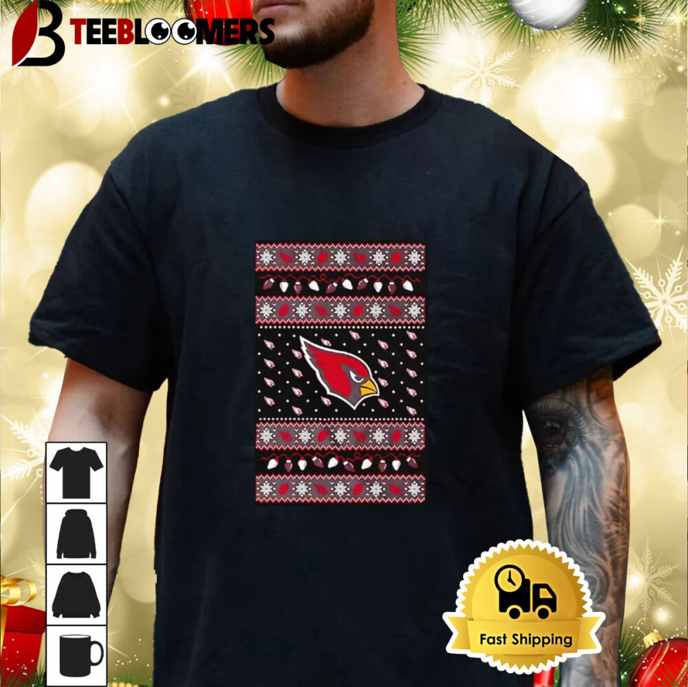 Holiday Lights Arizona Cardinals Ugly Christmas Shirt 3