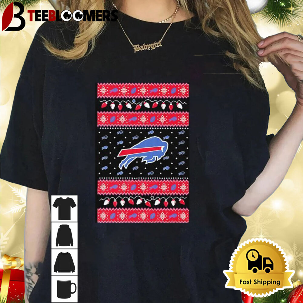 Holiday Lights Buffalo Bills Ugly Christmas Shirt 1