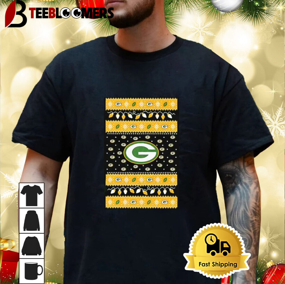 Holiday Lights Green Bay Packers Ugly Christmas Shirt 3