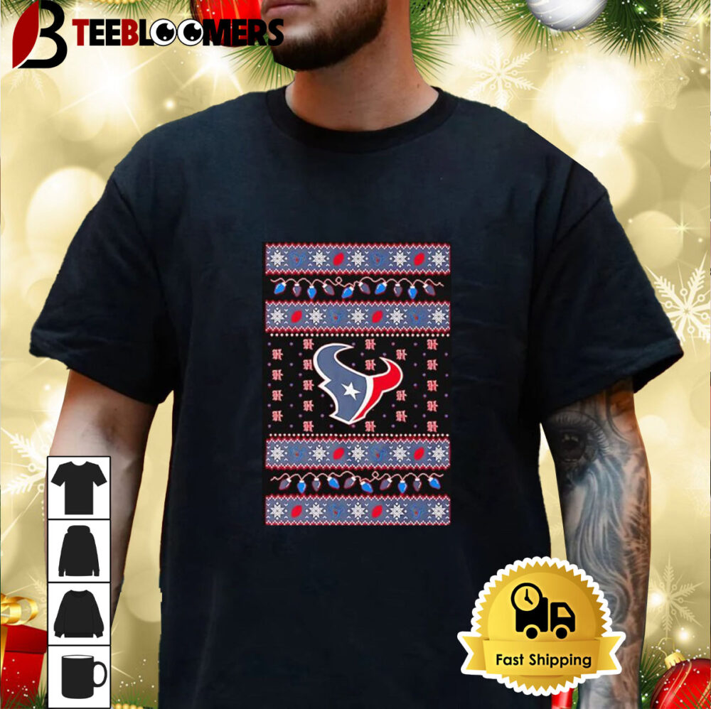 Holiday Lights Houston Texans Ugly Christmas Shirt 3