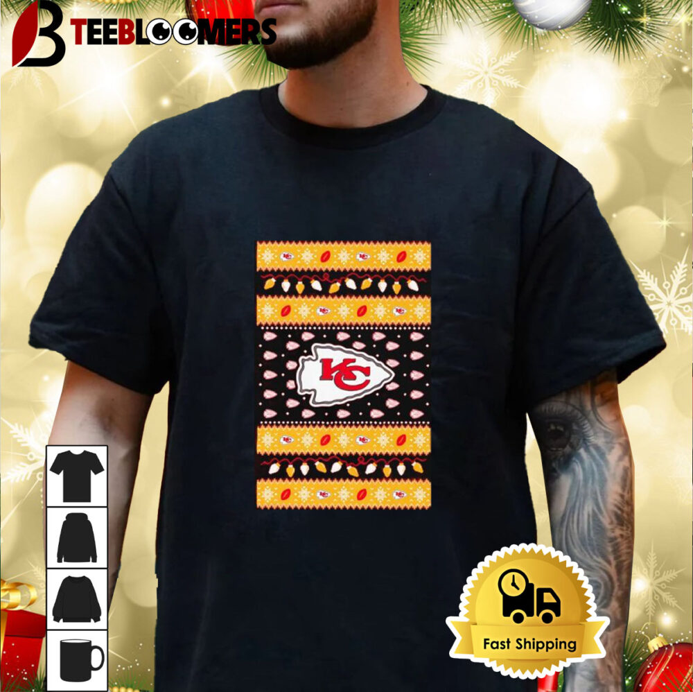 Holiday Lights Kansas City Chiefs Ugly Christmas Shirt 3