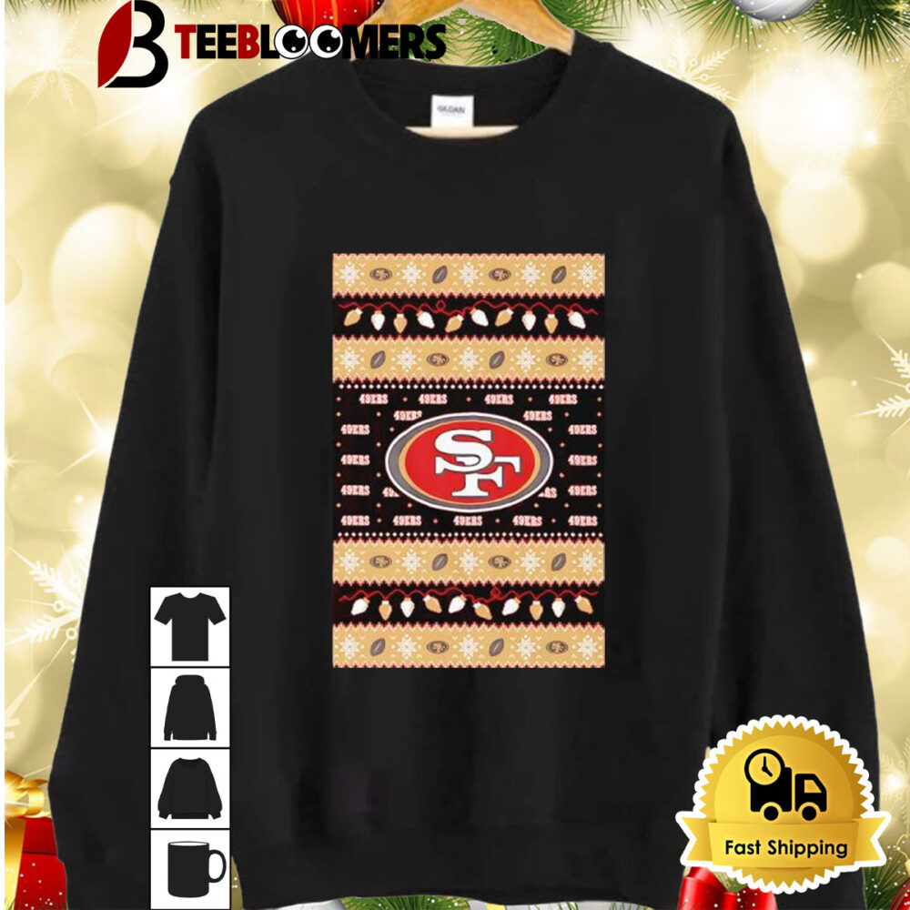 Holiday Lights San Francisco 49ers Ugly Christmas Shirt 2