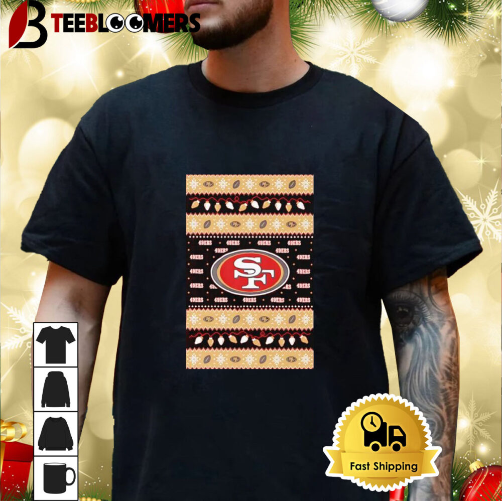 Holiday Lights San Francisco 49ers Ugly Christmas Shirt 3