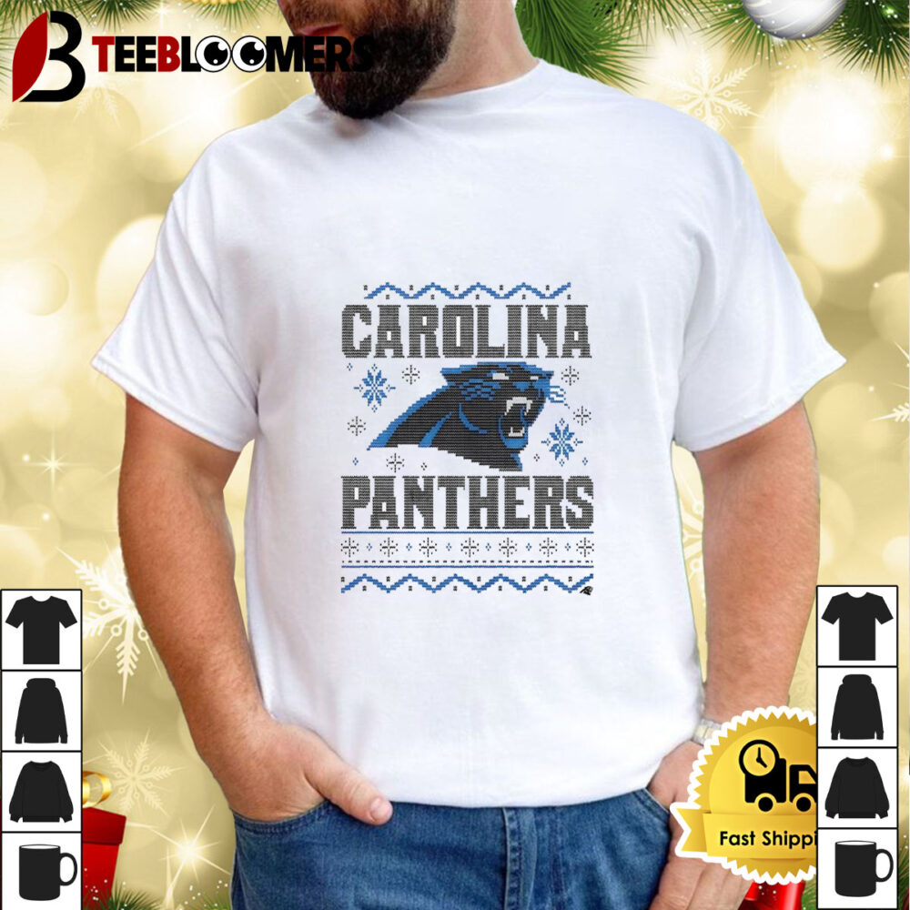 Holiday Season Carolina Panthers Merry Christmas 2024 Ugly Shirt 1