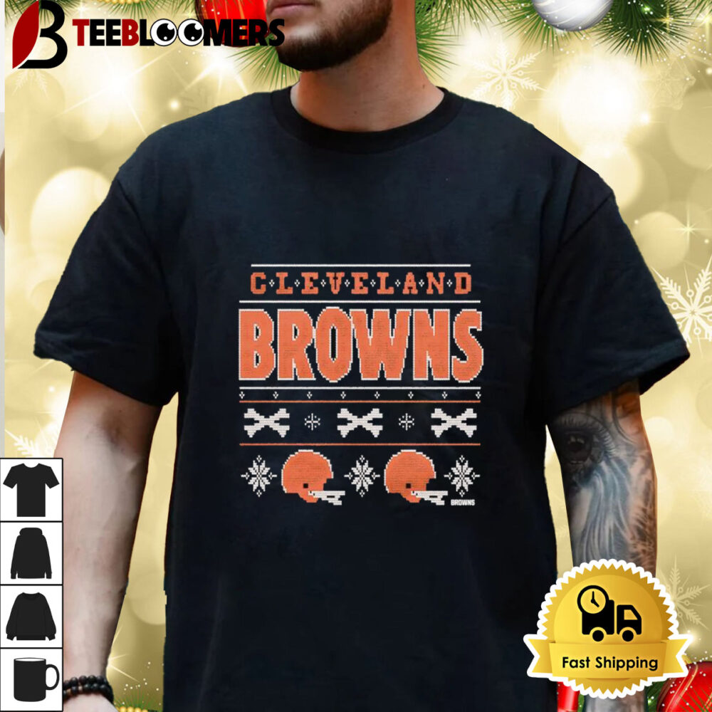 Holiday Season Cleveland Browns Merry Christmas 2024 Ugly Shirt 3