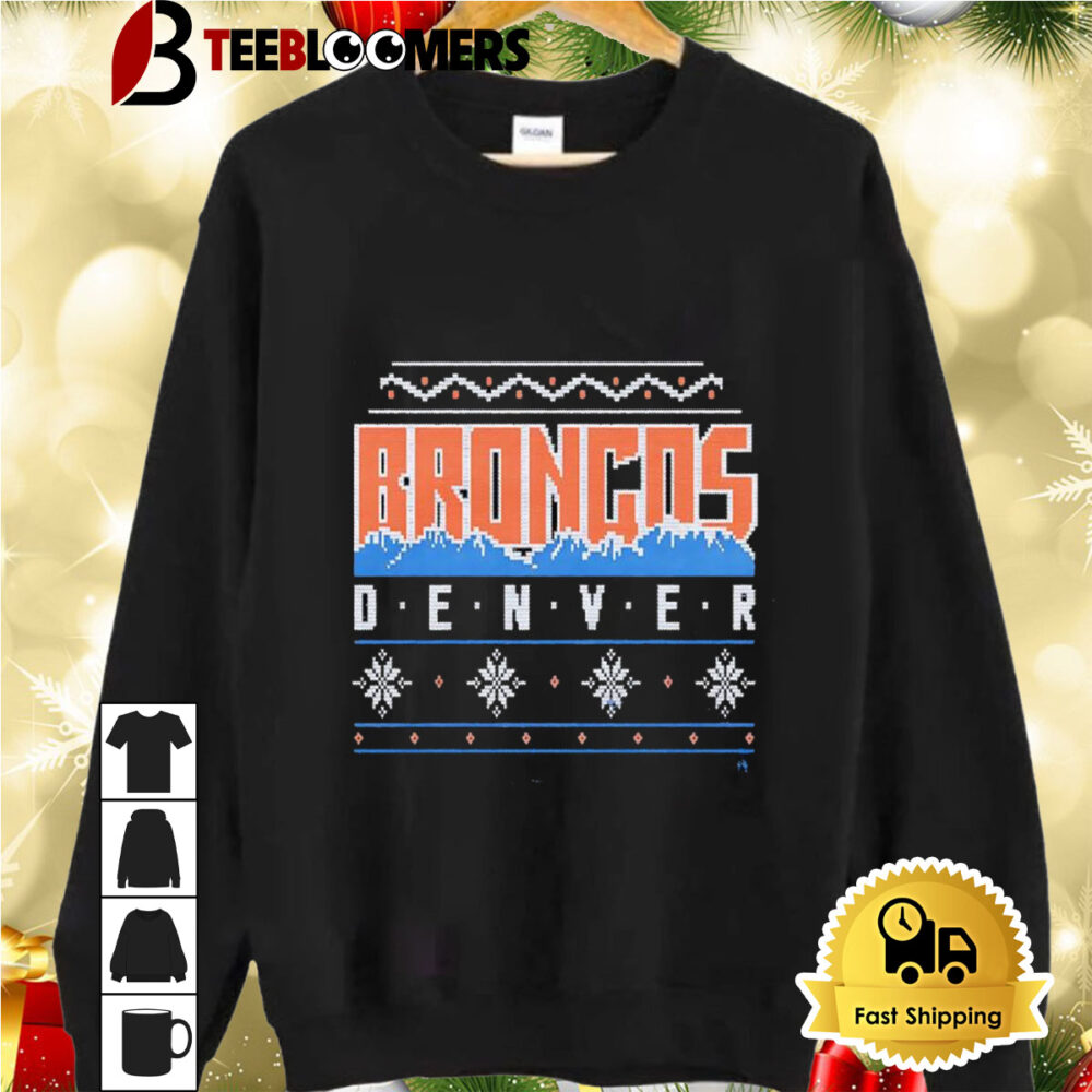 Holiday Season Denver Broncos Merry Christmas 2024 Ugly Shirt 2