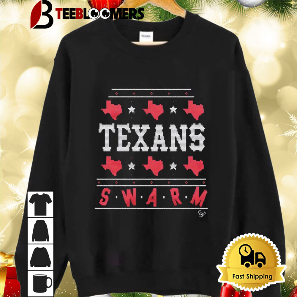 Holiday Season Houston Texans Swarm 2024 Ugly Shirt 2