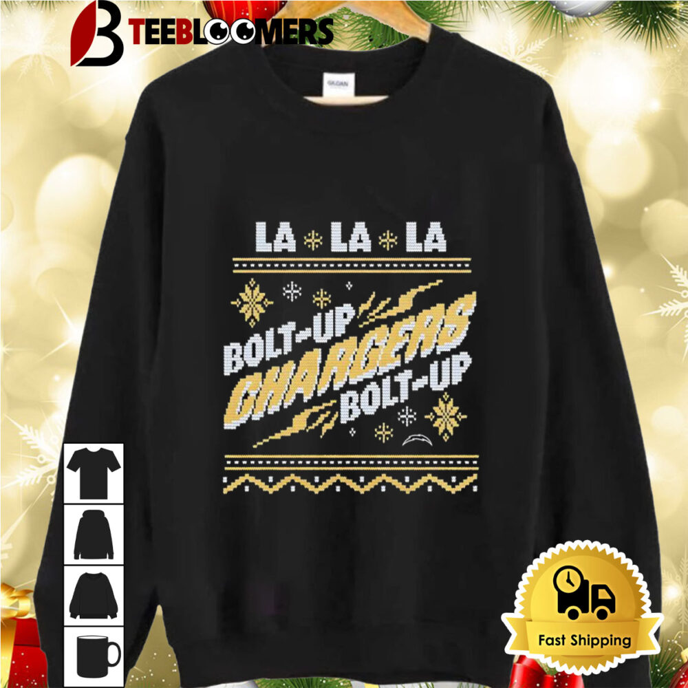 Holiday Season Los Angeles Chargers Bolt Up 2024 Ugly Shirt 2