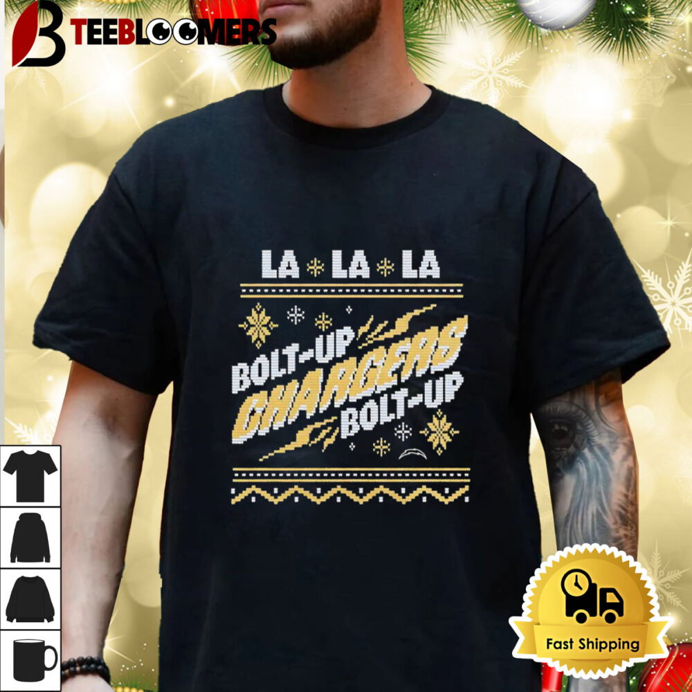 Holiday Season Los Angeles Chargers Bolt Up 2024 Ugly Shirt 3