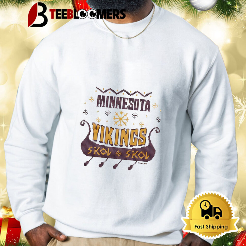 Holiday Season Minnesota Vikings Merry Christmas 2024 Ugly Shirt 2