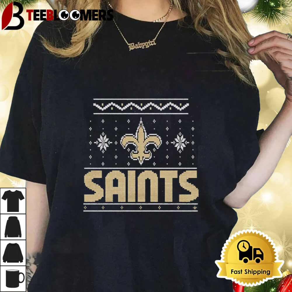 Holiday Season New Orleans Saints Merry Christmas 2024 Ugly Shirt 1