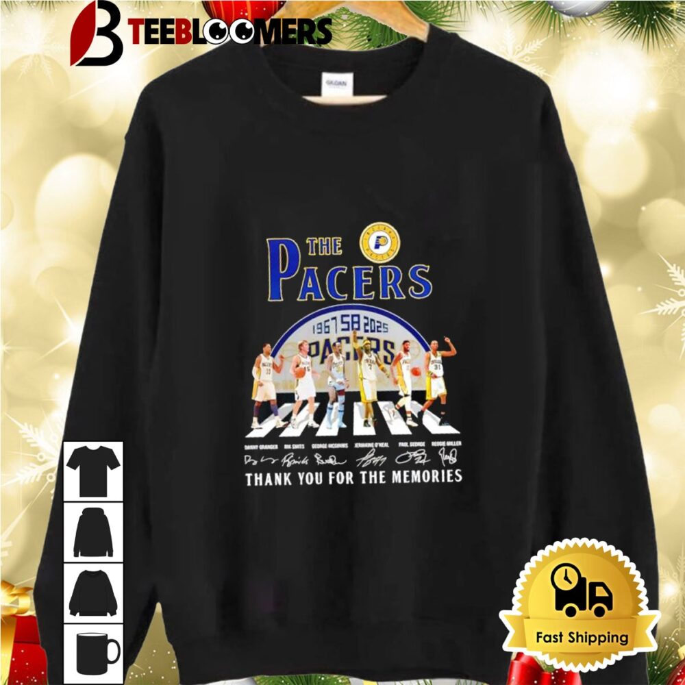 Indiana Pacers 58th 1967 2025 Thank You For The Memories Abbey Road Shirt 2