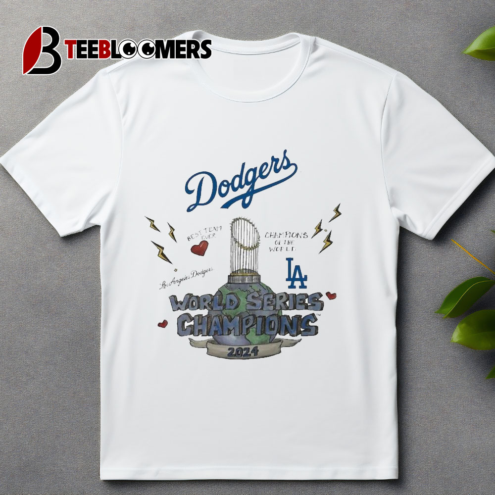 Infant Los Angeles Dodgers Tiny Turnip 2024 World Series Champions T Shirt