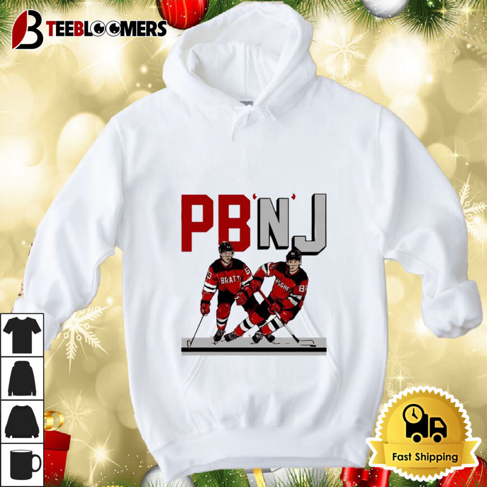 Jack Hughes And Jesper Bratt New Jersey Devils Pb And J Shirt 4