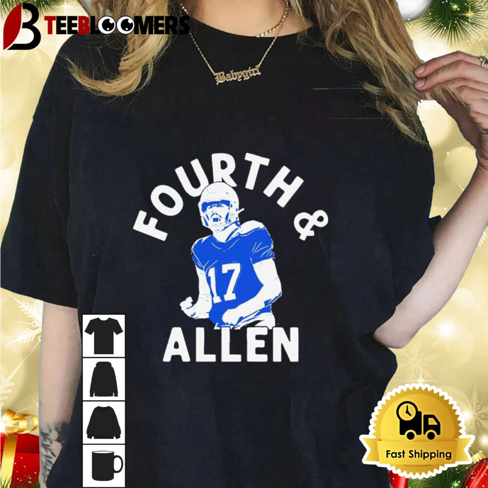 Josh Allen No 17 Buffalo Bills Fourth And Allen Shirt 1