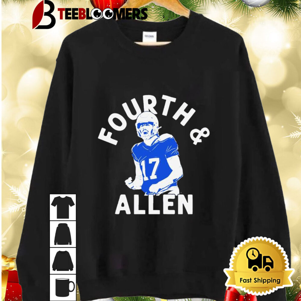 Josh Allen No 17 Buffalo Bills Fourth And Allen Shirt 2