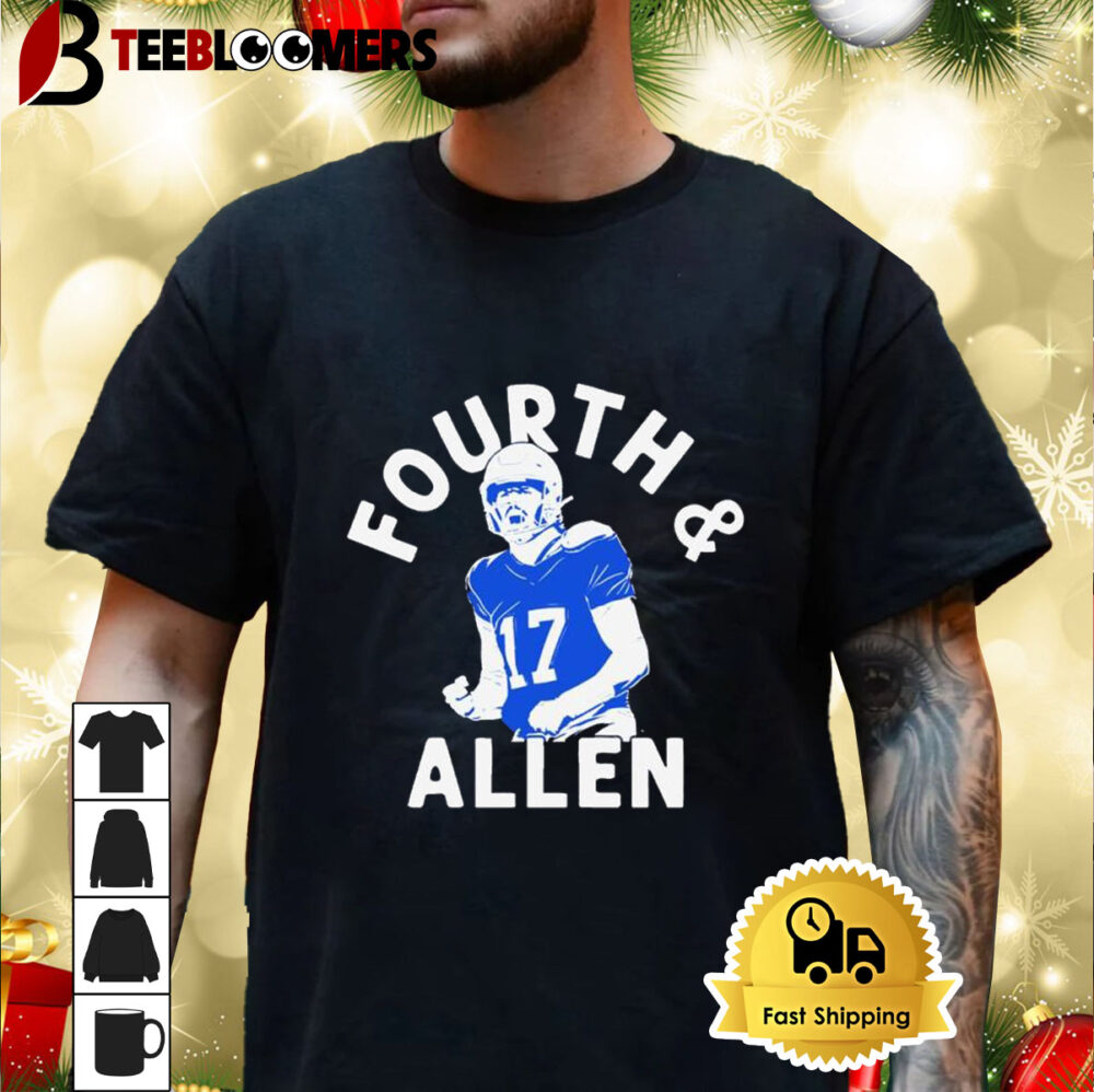 Josh Allen No 17 Buffalo Bills Fourth And Allen Shirt 3