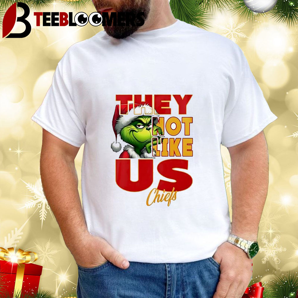 Kansas City Chiefs Grinch They Not Like Us Chiefsmas Christmas Shirt 1