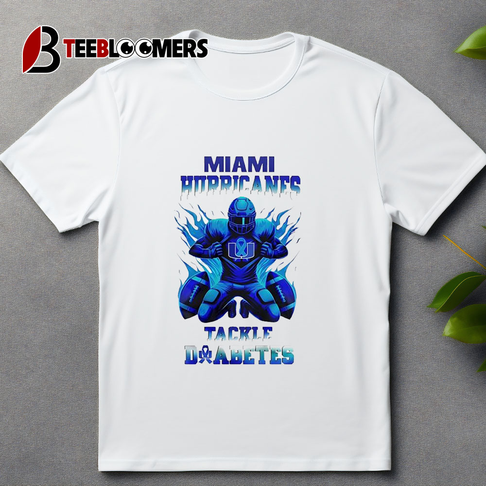 Miami Hurricanes Tackle Diabetes Awareness Month November T Shirt