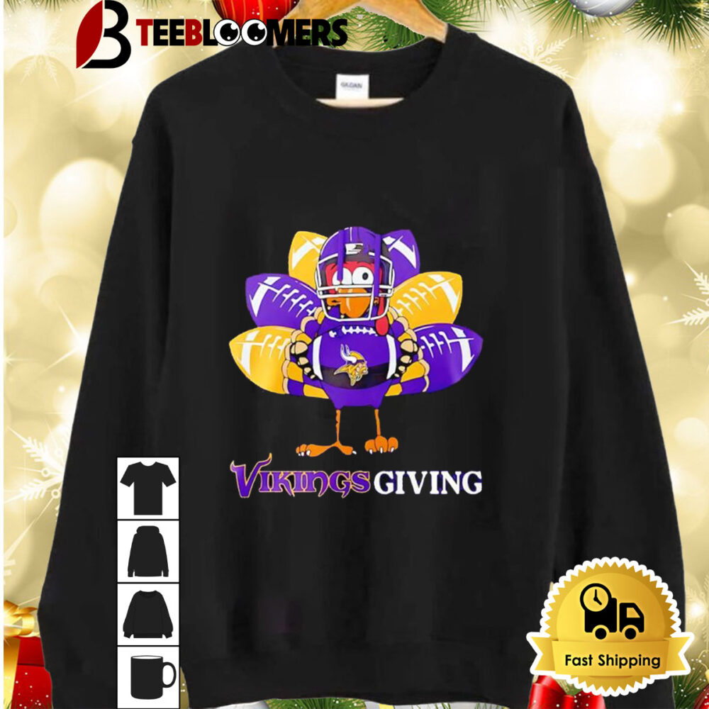 Minnesota Vikings Thanksgiving Day Happy Vikingsgiving 2024 Shirt 2