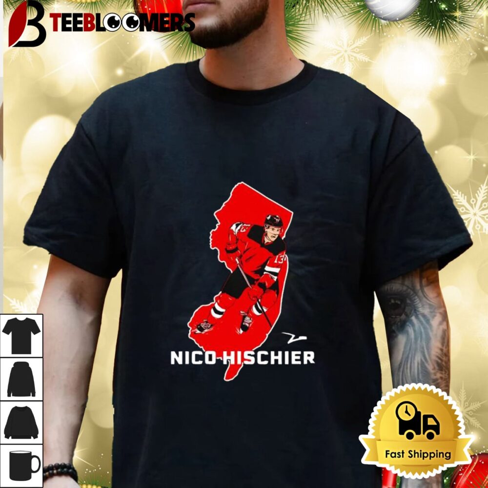 Nico Hischier New Jersey Devils State Star Shirt 3