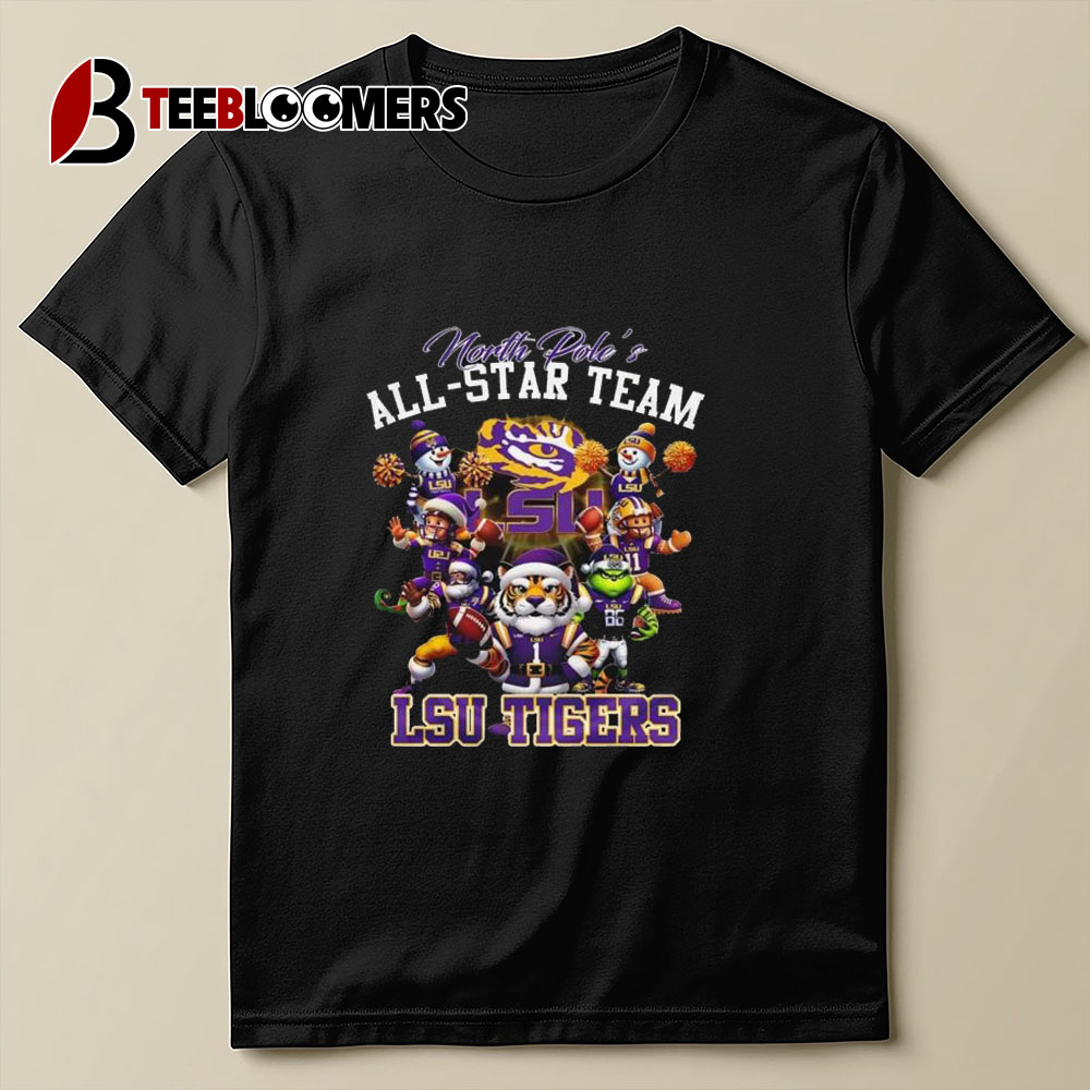 North Pole All Star Team Lsu Tigers Christmas T shirt