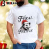 Santa Opossum Feral And Festive Shirt 1