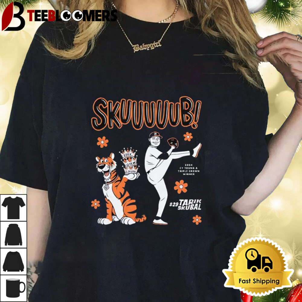 Skuuuuub 2024 Tarik Skubal Cy Young And Triple Crown Winners Shirt 1