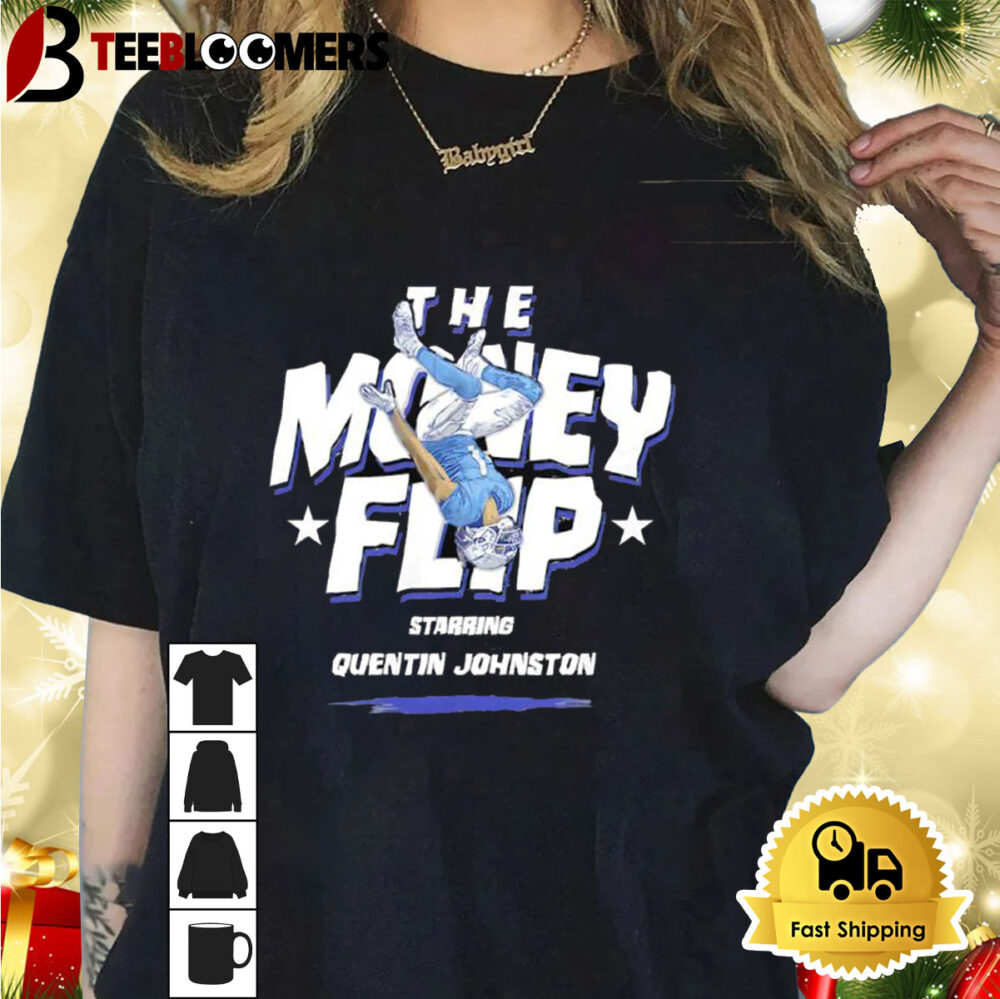 Starring Quentin Johnston Los Angeles Chargers The Money Flip Shirt 1