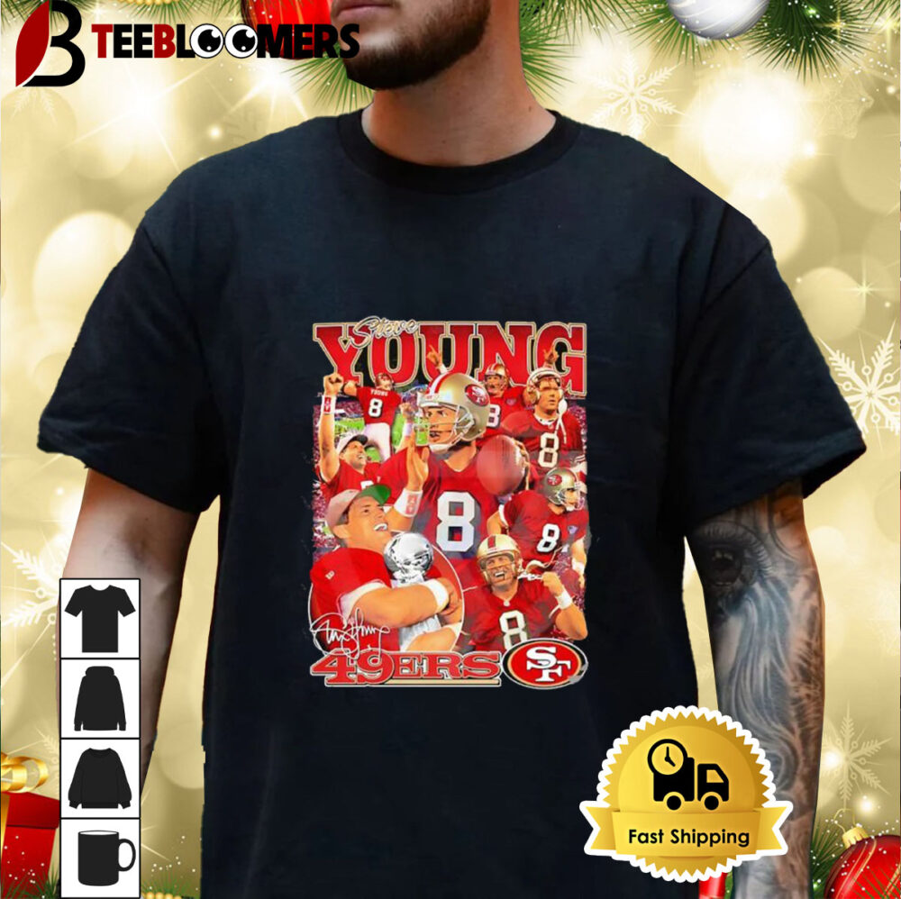 Steve Young San Francisco 49ers Signature Graphic Shirt 3