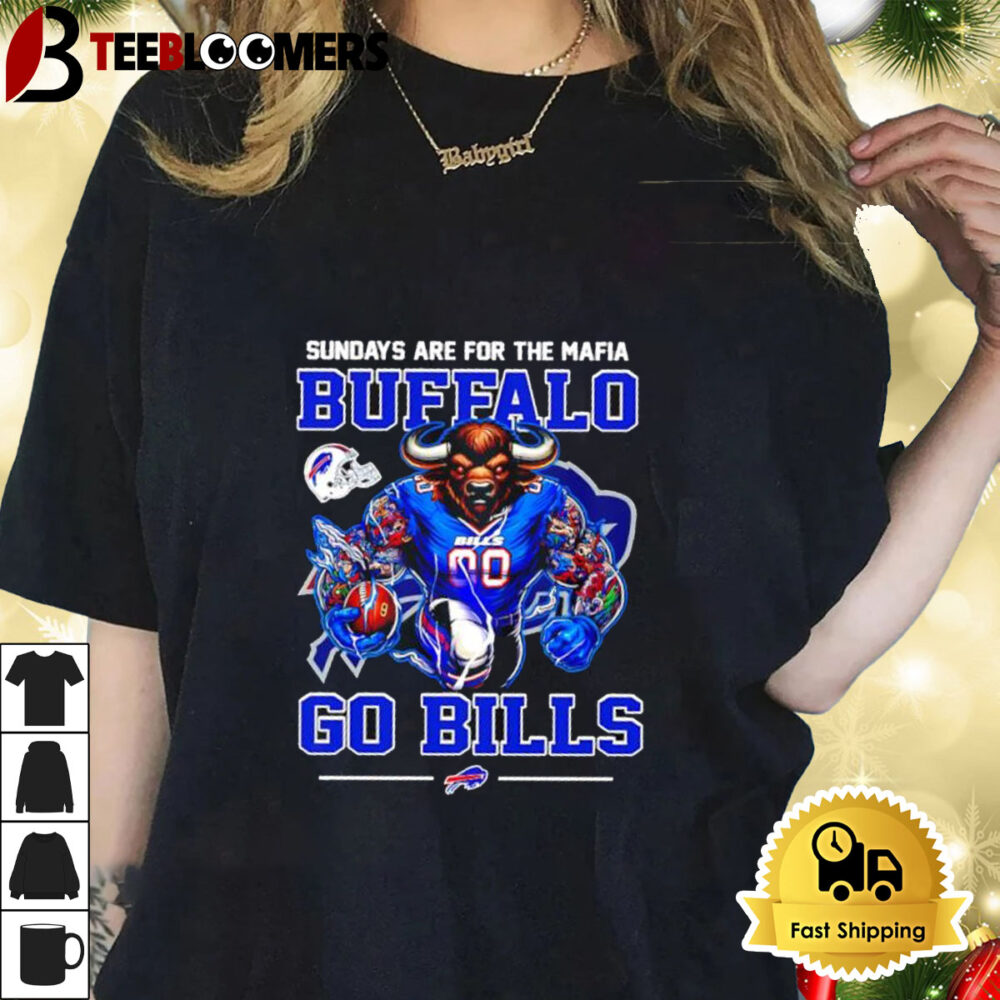 Sundays Are For The Mafia Buffalo Bills Go Bills Mascot Shirt 1