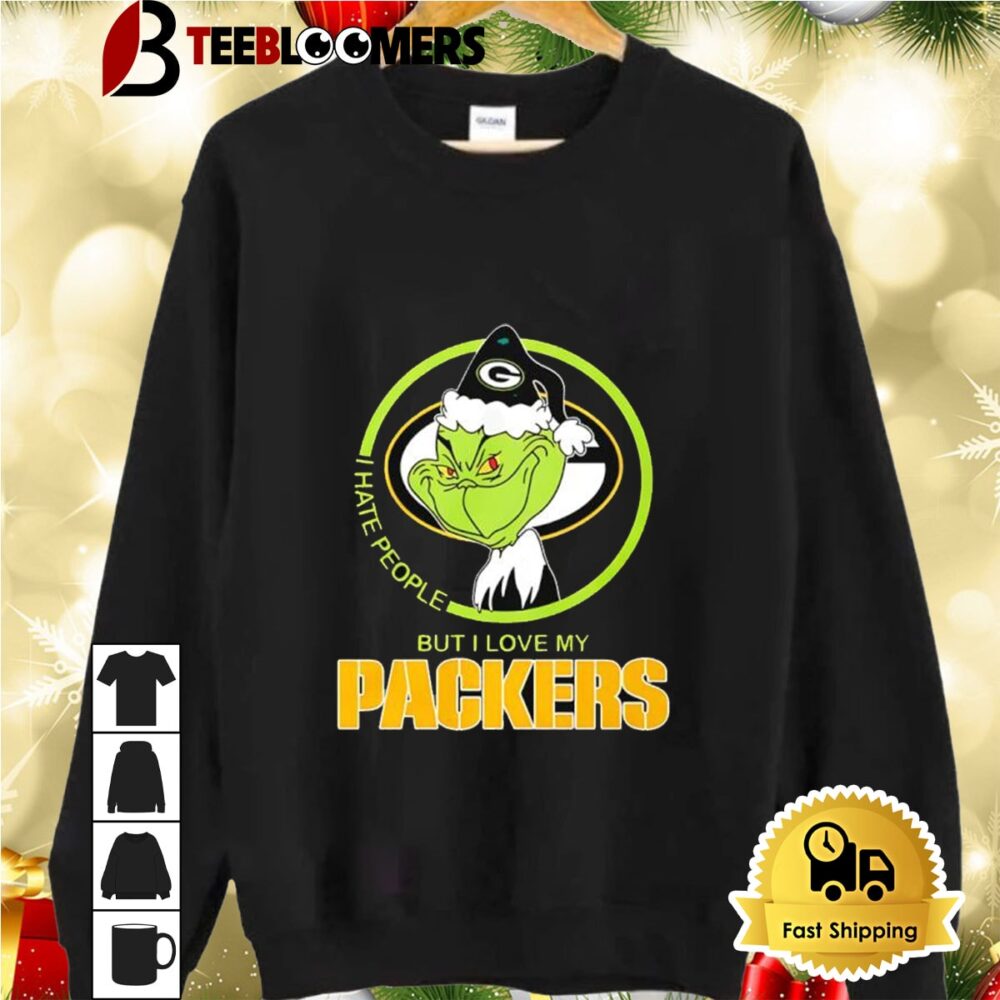 The Grinch I Hate People But I Love My Green Bay Packers 2024 Shirt 2