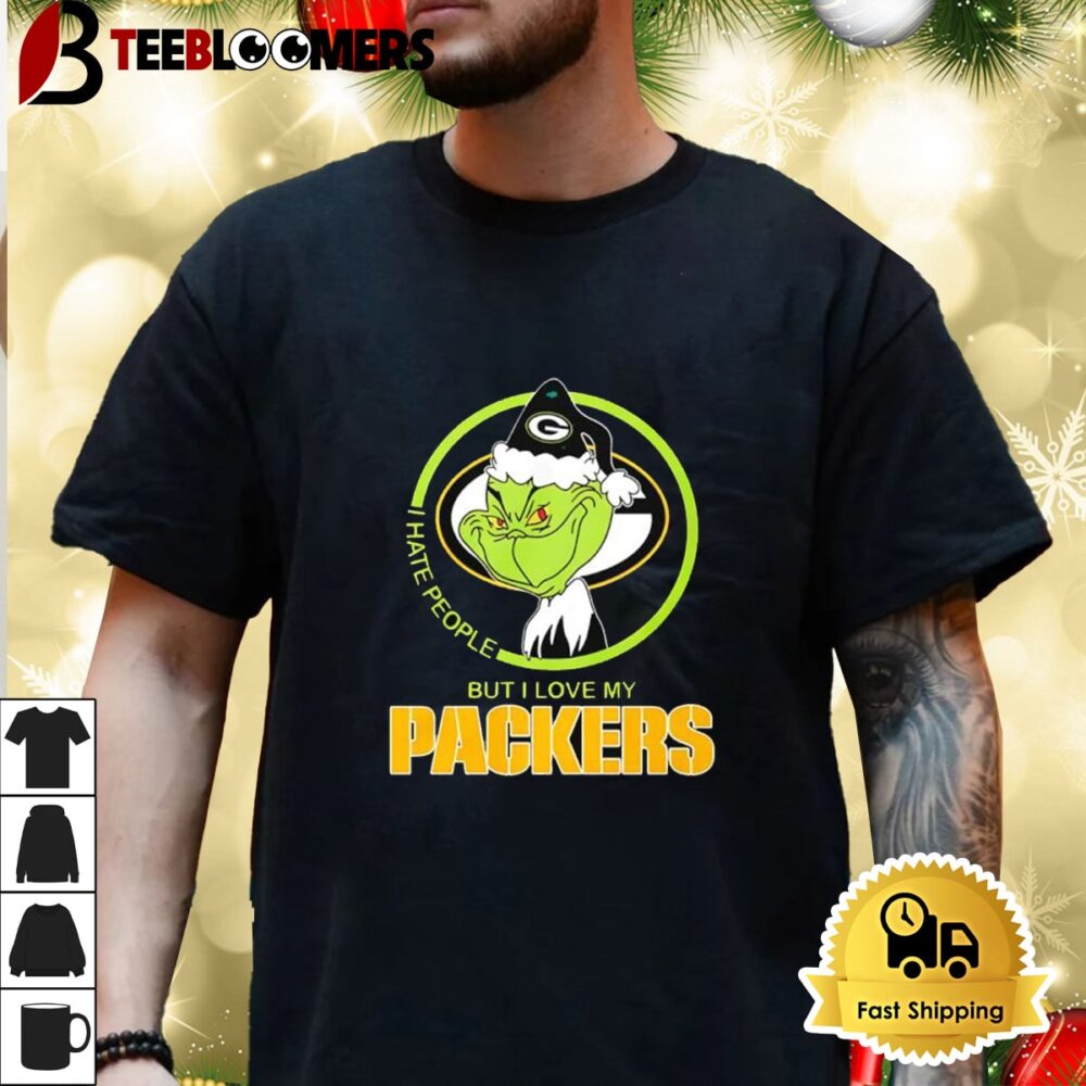 The Grinch I Hate People But I Love My Green Bay Packers 2024 Shirt 3