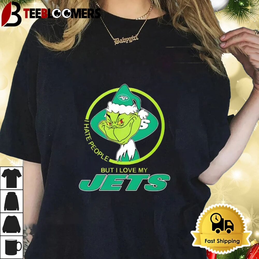 The Grinch I Hate People But I Love My New York Jets 2024 Shirt 1