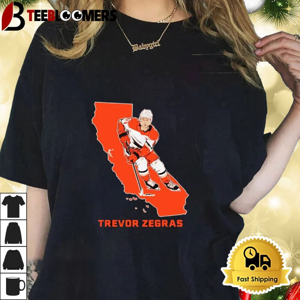 Trevor Zegras Anaheim Ducks Hockey State Star Shirt 1