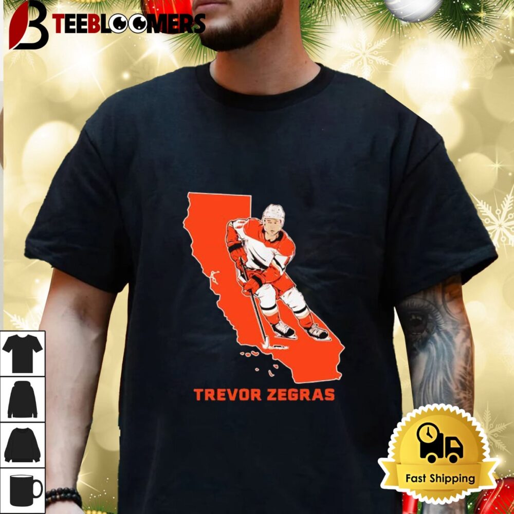 Trevor Zegras Anaheim Ducks Hockey State Star Shirt 3