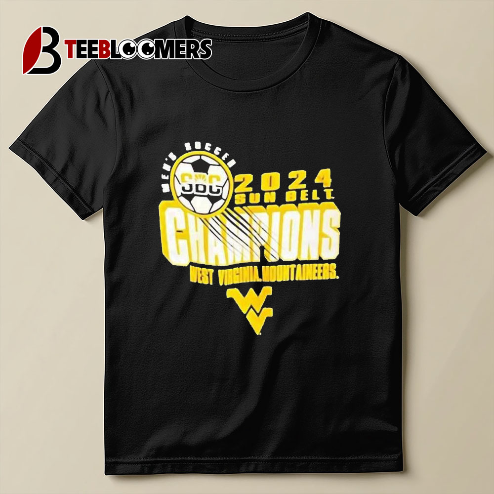 West Virginia Mountaineers Men's Soccer 2024 Sun Belt Champions Sbc T Shirt