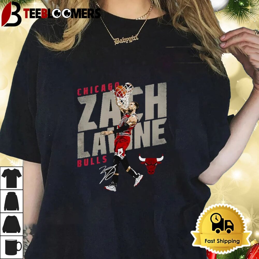 Zach Lavine Chicago Bulls Slam Dunk Signature Shirt 1